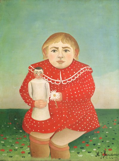 The Girl with a Doll by Henri Rousseau